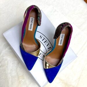 STEVE MADDEN ATLAAS BLUE MULTI SIZE 7.5
